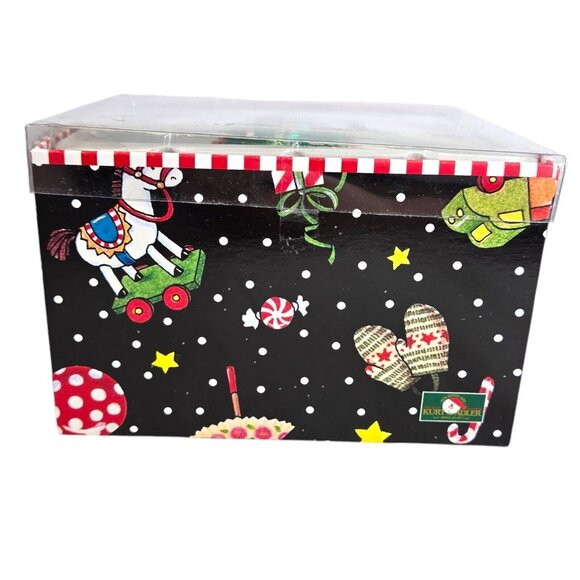 Mary Engelbreit Kurt S Adler Ornament Black Flower Teapot Glass Christmas W Box - Picture 6 of 6